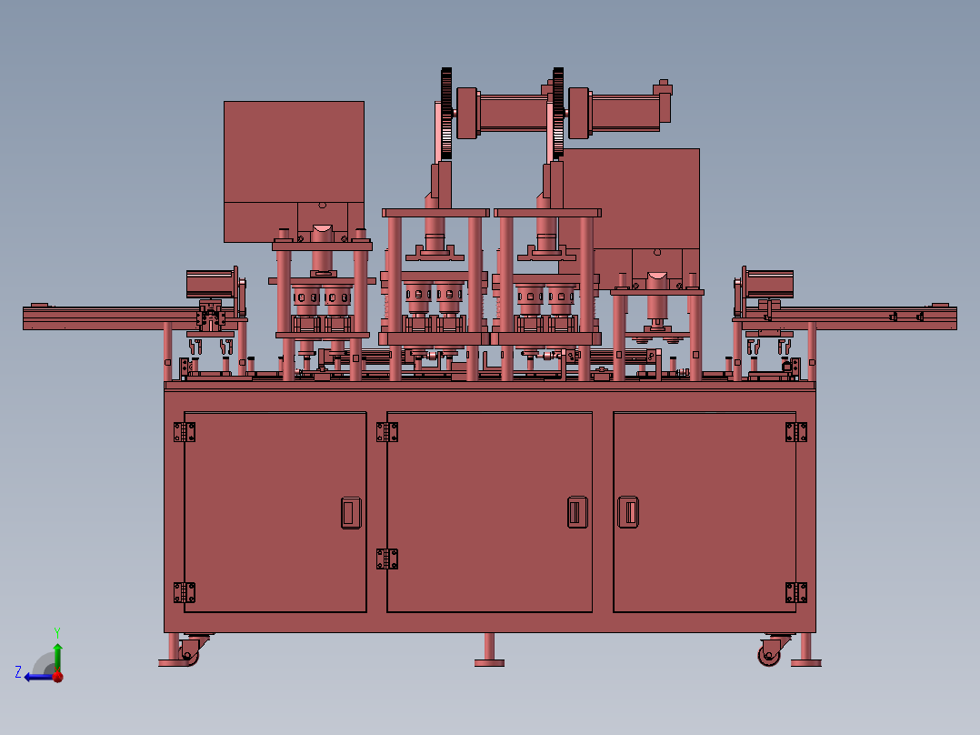 伺服电机封口机右视图