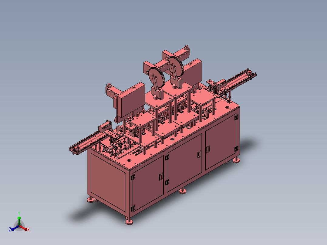 伺服电机封口机正等轴测图