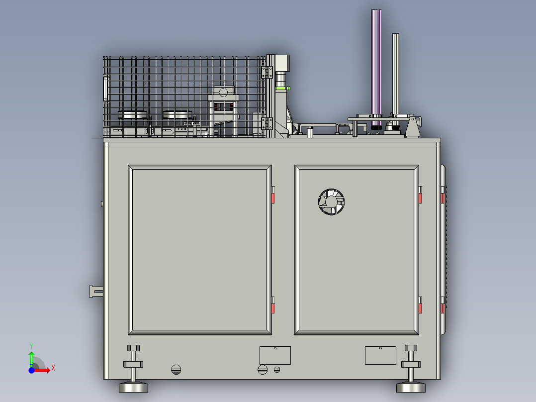 已量产一次性纸杯成型机proe1.0可编辑前视图