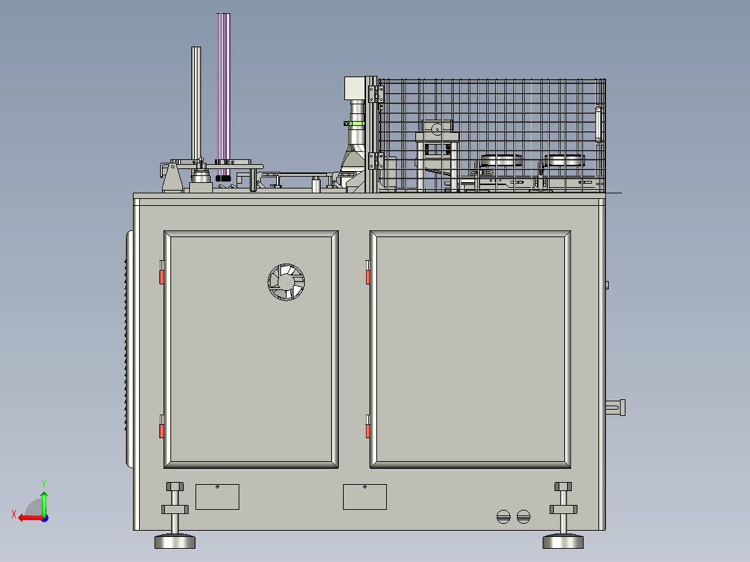 已量产一次性纸杯成型机proe1.0可编辑后视图