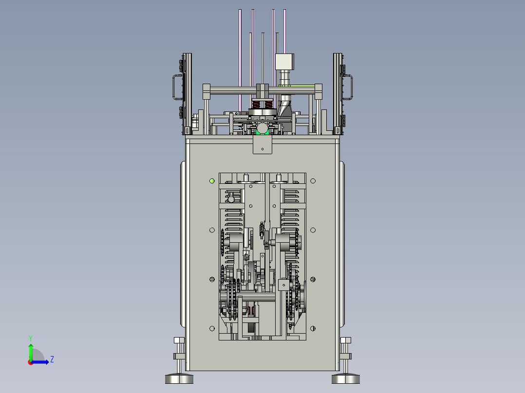 已量产一次性纸杯成型机proe1.0可编辑左视图