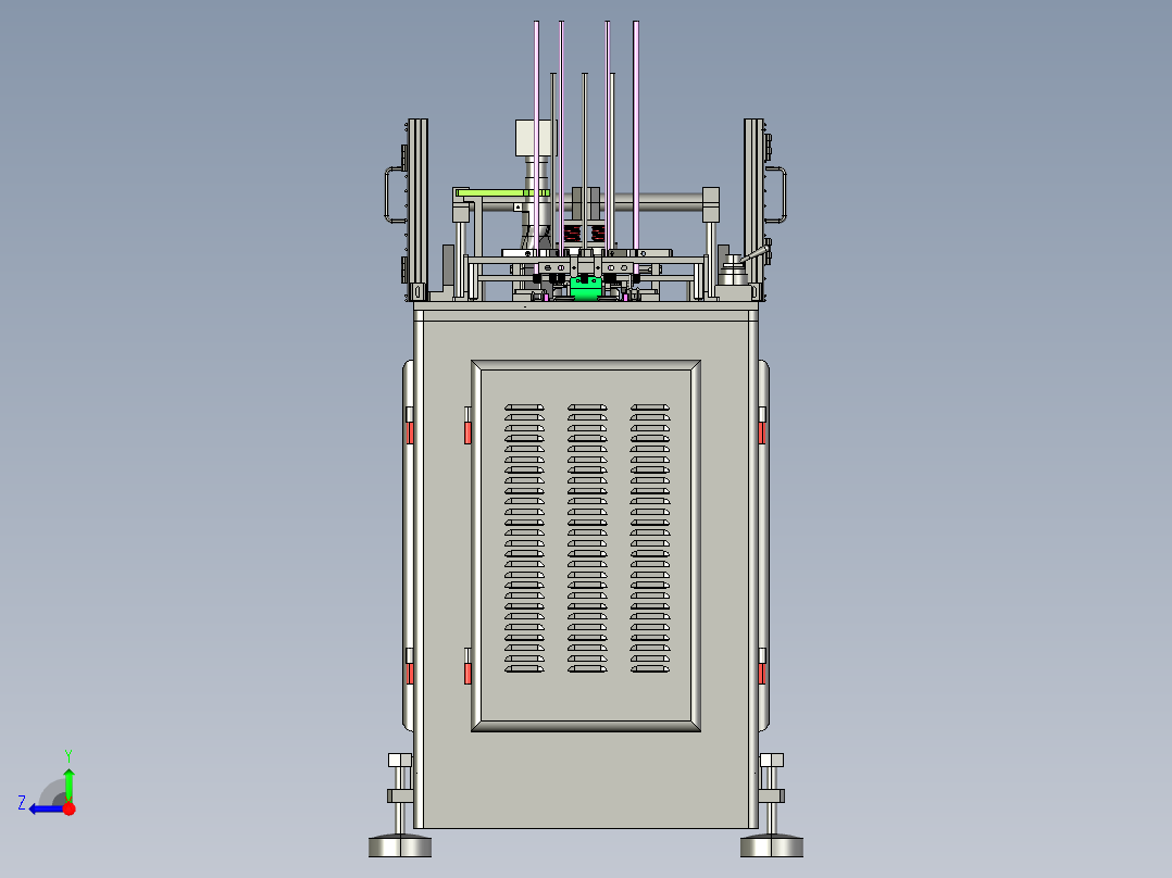 已量产一次性纸杯成型机proe1.0可编辑右视图