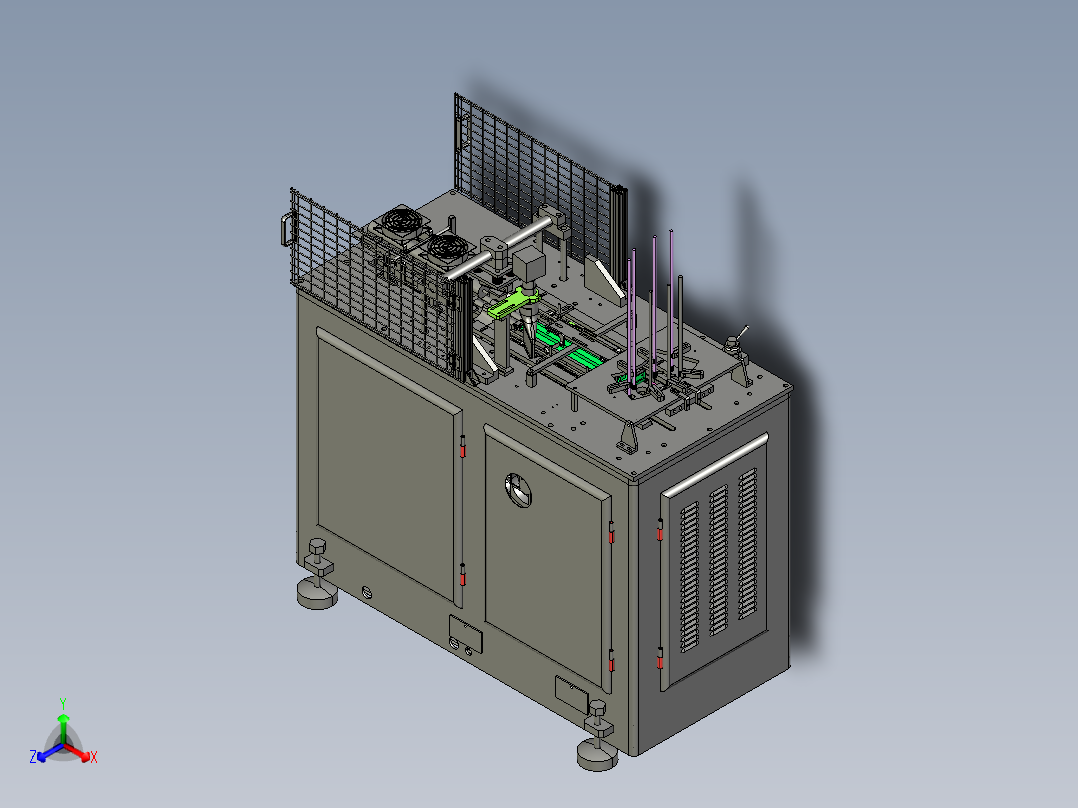 已量产一次性纸杯成型机proe1.0可编辑正等轴测图