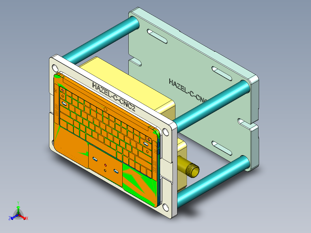 HAZEL-C-笔记本CNC工装夹具三维模型CNC2-0512正等轴测图