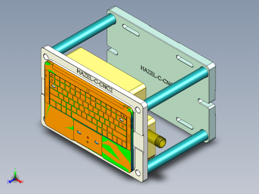 HAZEL-C-笔记本CNC工装夹具三维模型CNC2-0512正等轴测缩略图