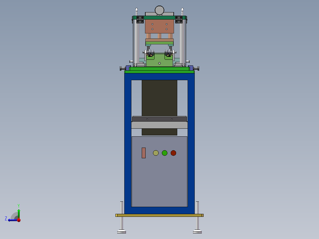 车门密封条分缝条端末冲切机（sw18可编辑+工程图+bom）右视图
