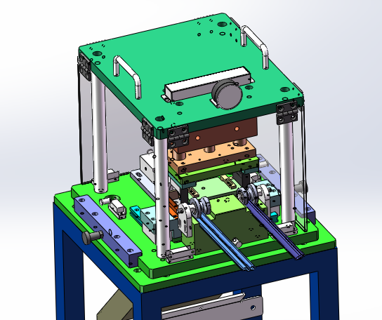 车门密封条分缝条端末冲切机（sw18可编辑+工程图+bom）