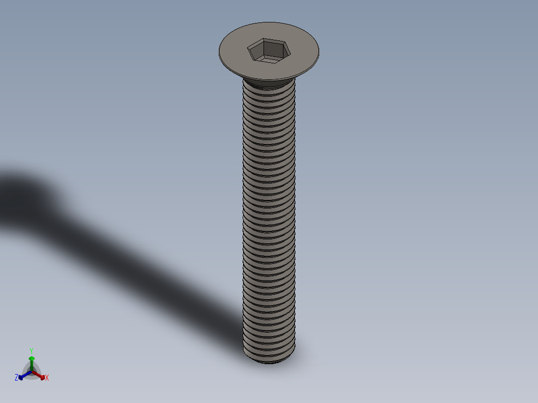 Screw_ISO_10642_M12x85_A2.SLDPRT正等轴测图