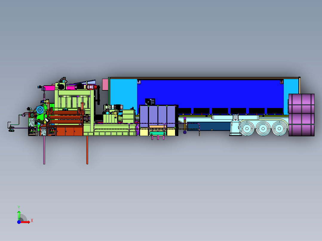 钣金开卷校平剪切线前视图
