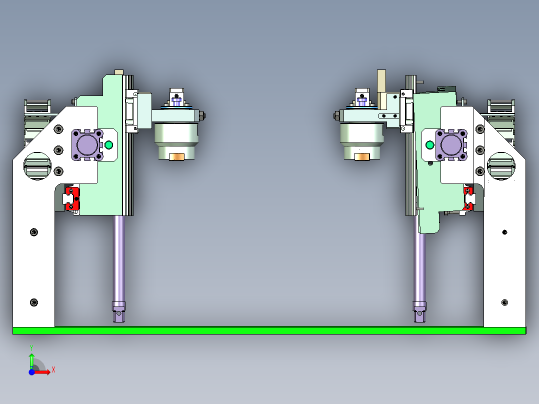双工位抓手设计前视图