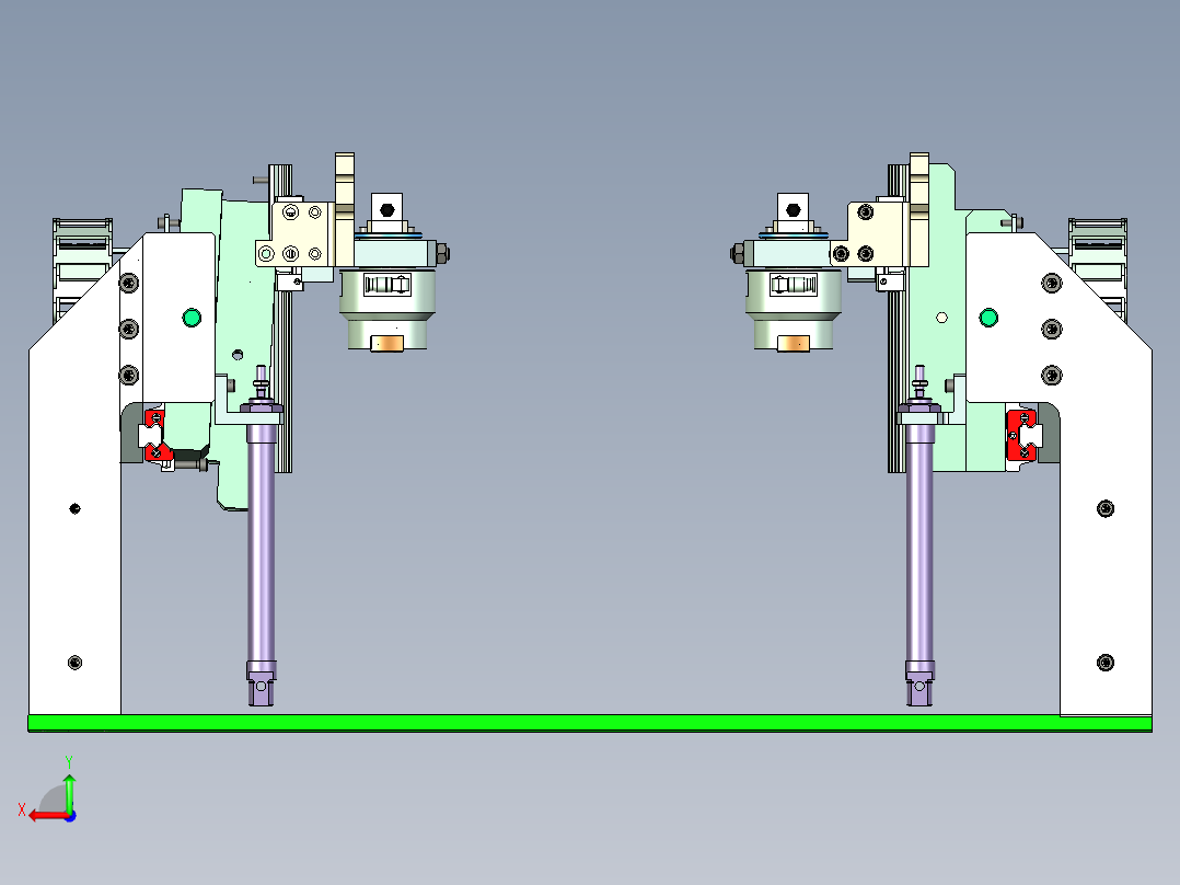 双工位抓手设计后视图