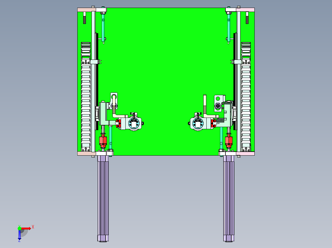 双工位抓手设计俯视图