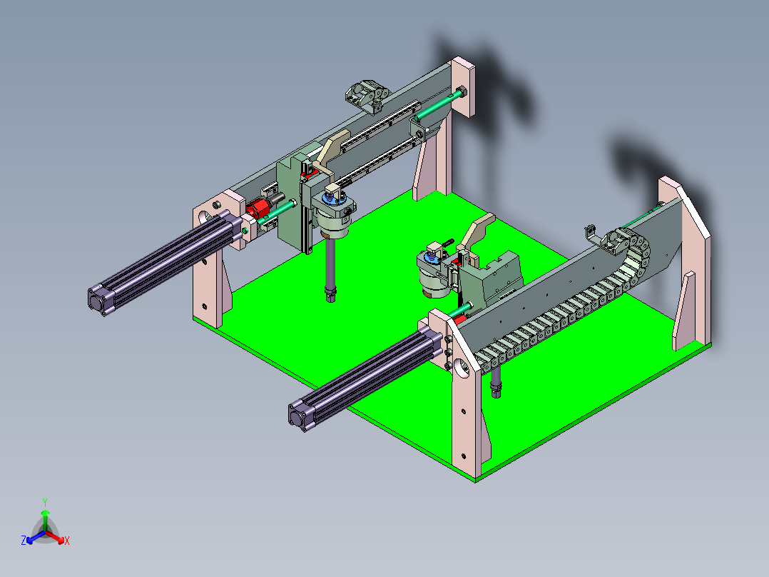 双工位抓手设计正等轴测图