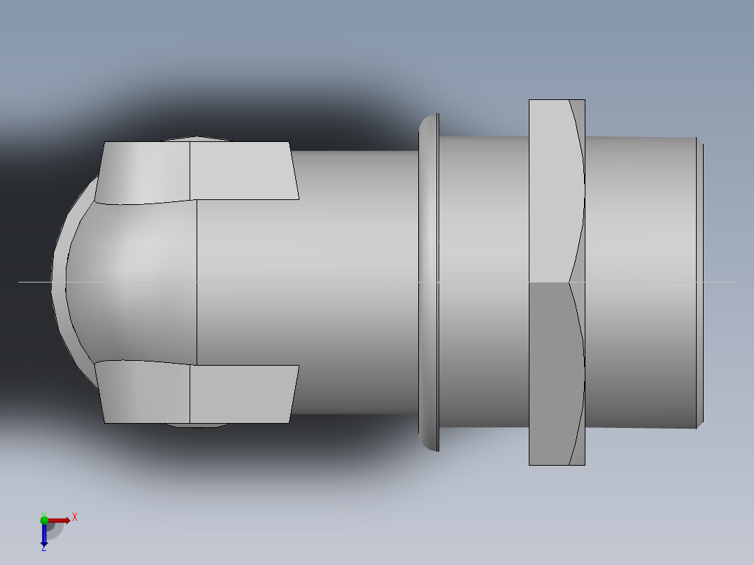 直角过板接头、6C9-52LN俯视图