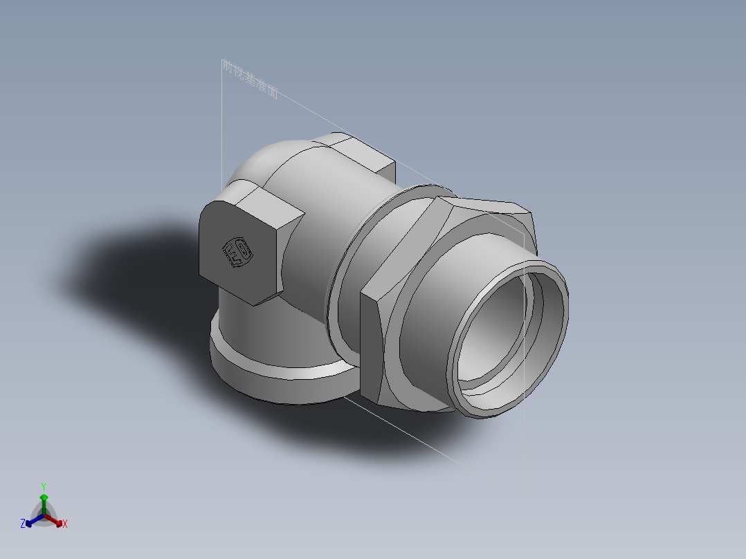 直角过板接头、6C9-52LN正等轴测图