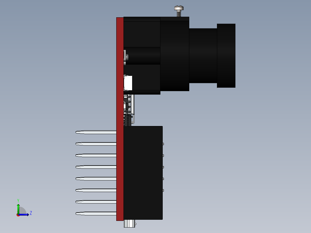电路板、主板(243)左视图