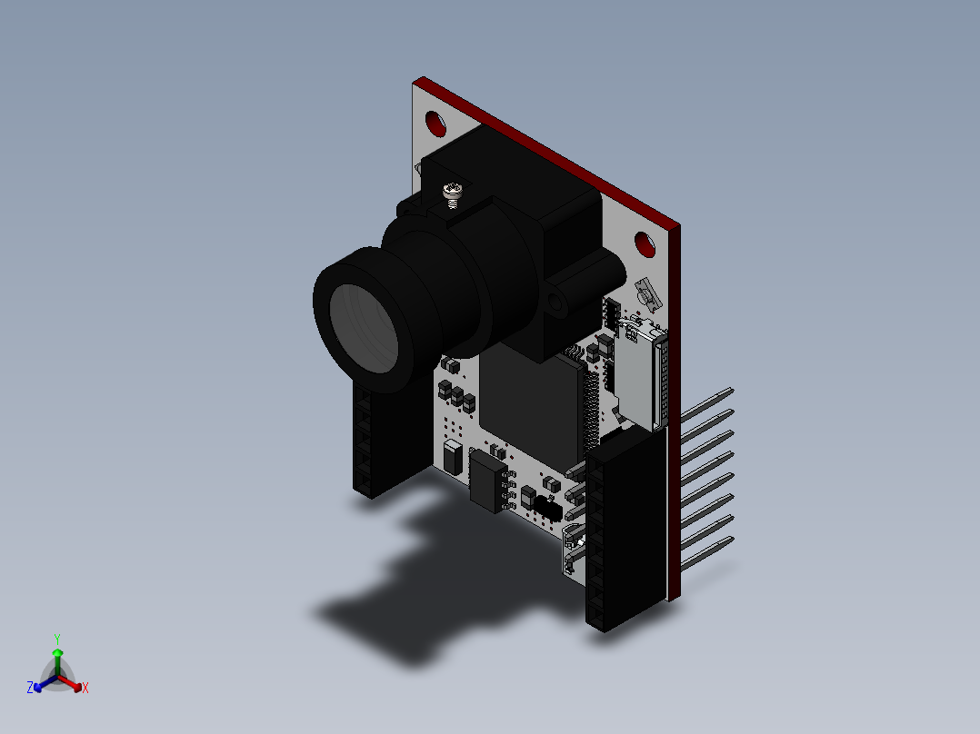 电路板、主板(243)正等轴测图