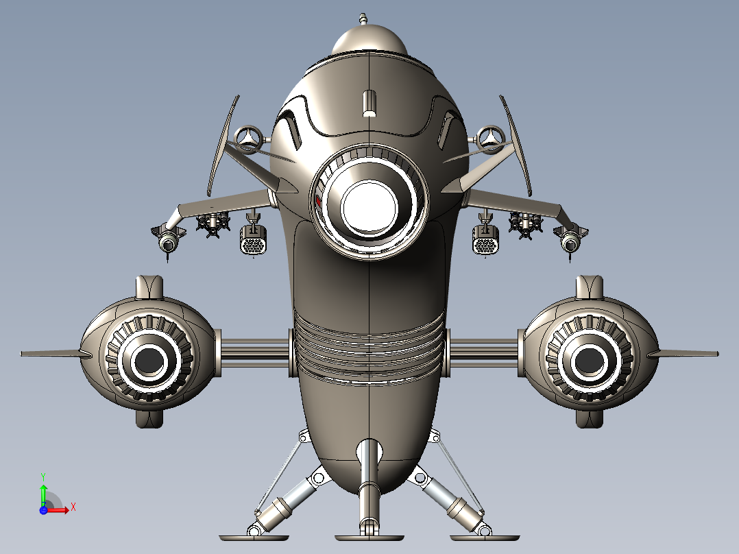 宇宙飞船(50)前视图