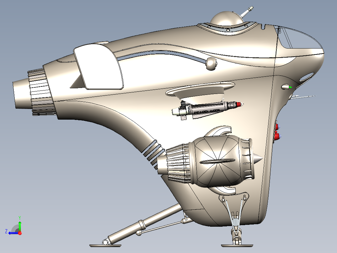 宇宙飞船(50)右视图