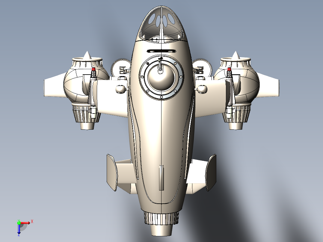 宇宙飞船(50)俯视图