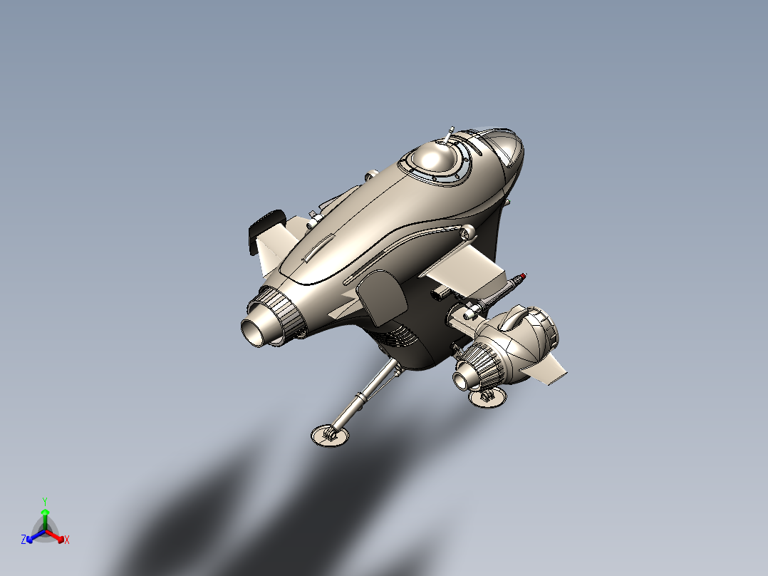 宇宙飞船(50)正等轴测图