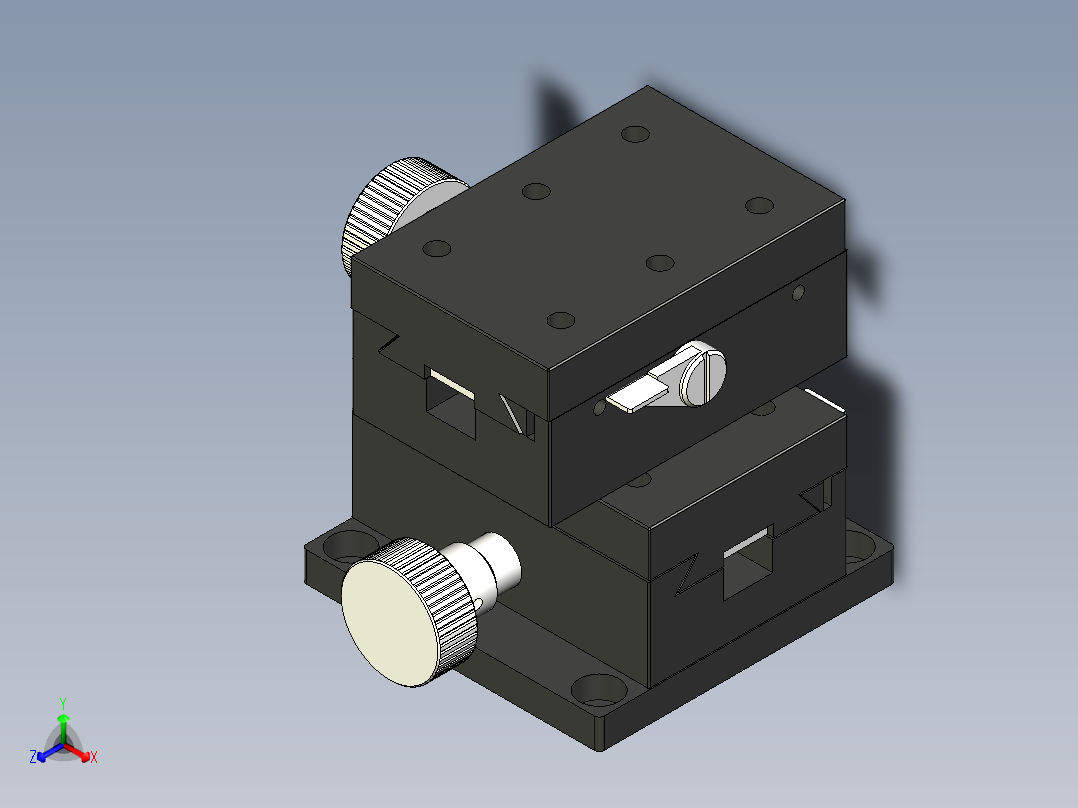 HLWY40X60燕尾槽气动导轨主视图