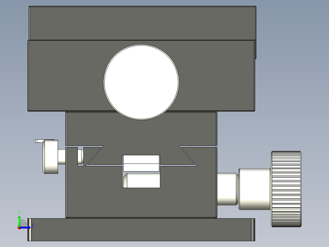 HLWY40X60燕尾槽气动导轨左视图