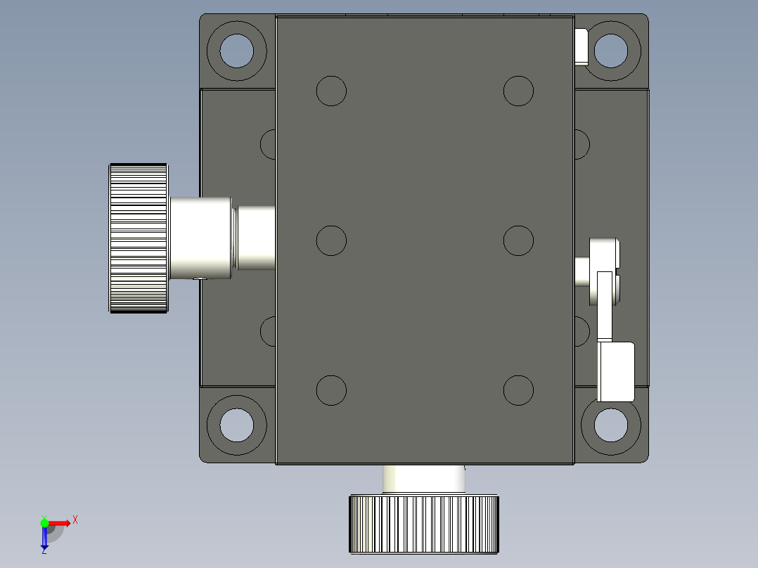 HLWY40X60燕尾槽气动导轨俯视图