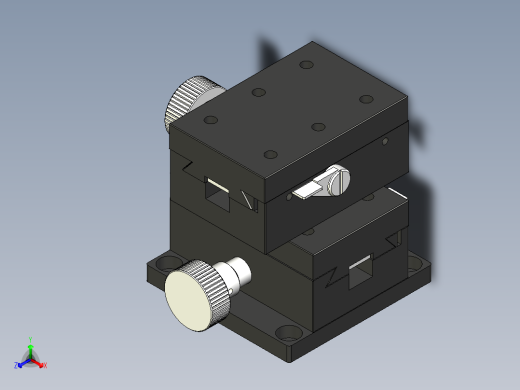 HLWY40X60燕尾槽气动导轨正等轴测缩略图