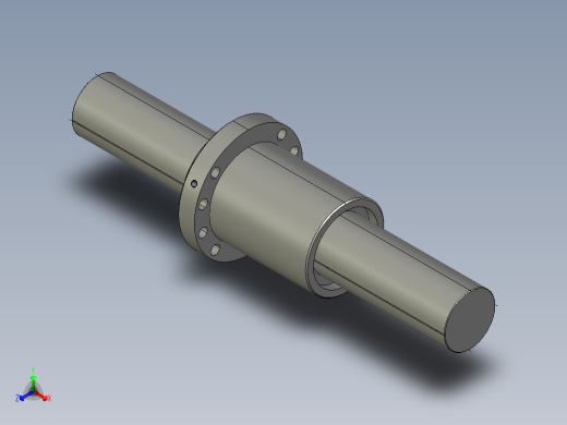 JF10040-4滚珠丝杆3D模型