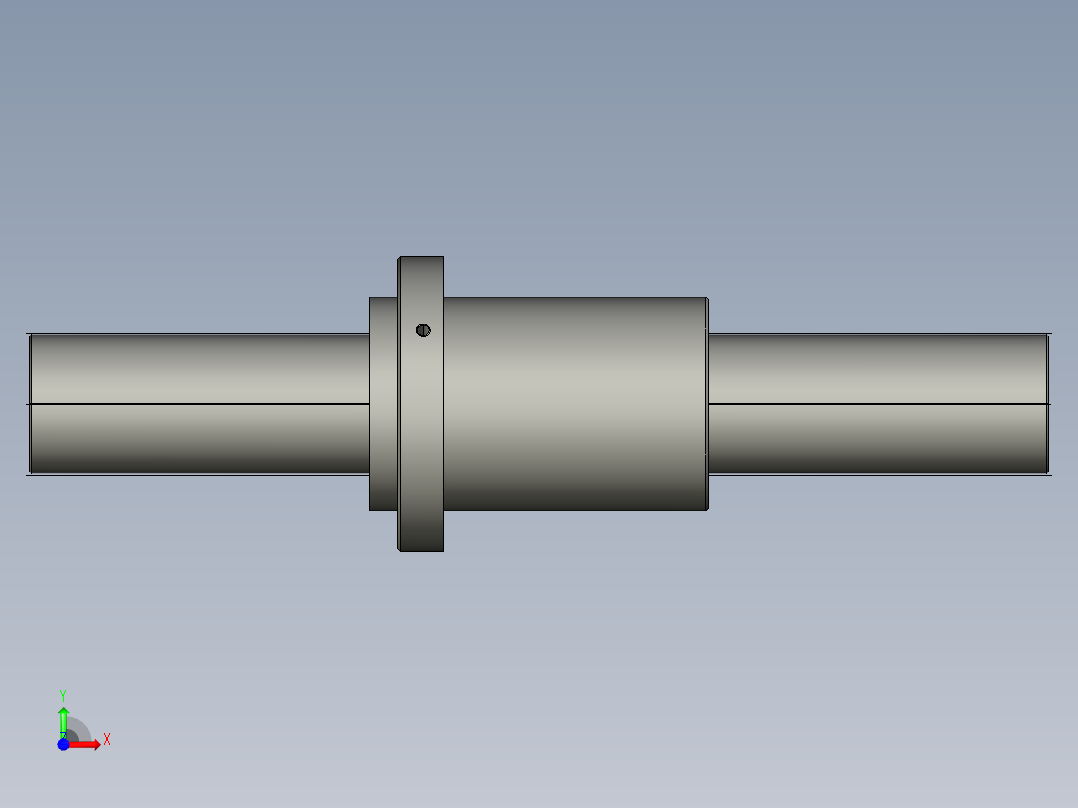 JF10040-4滚珠丝杆3D模型前视图
