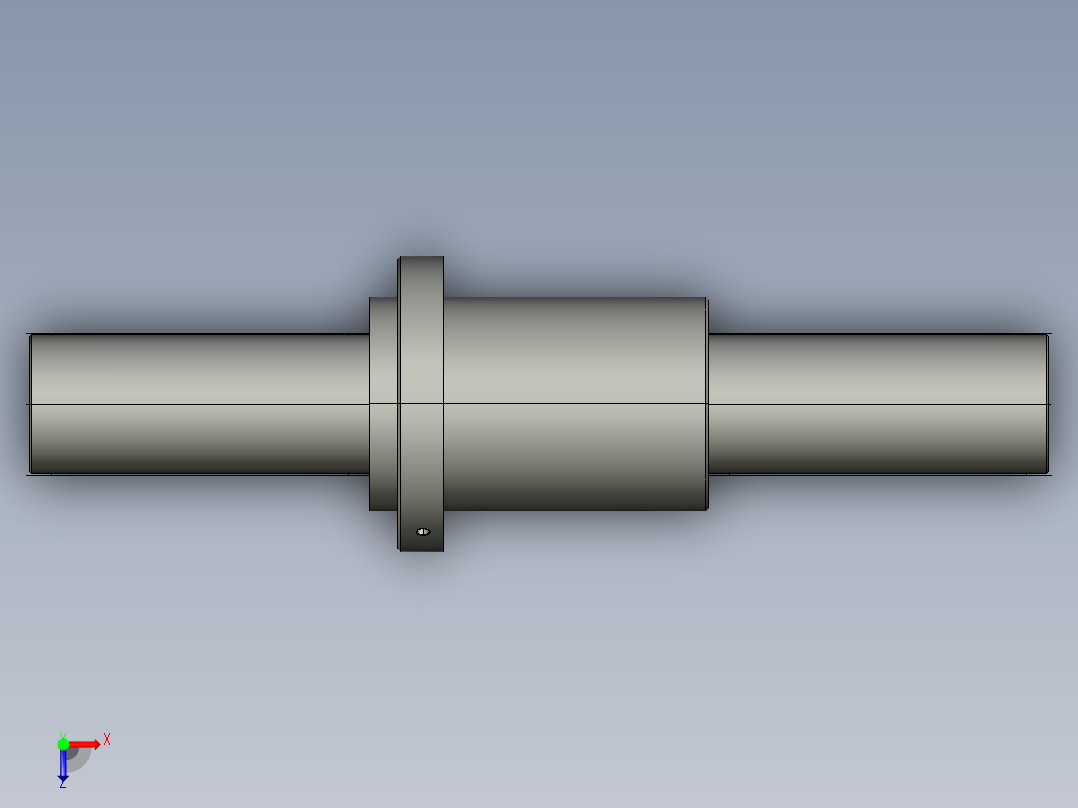 JF10040-4滚珠丝杆3D模型俯视图