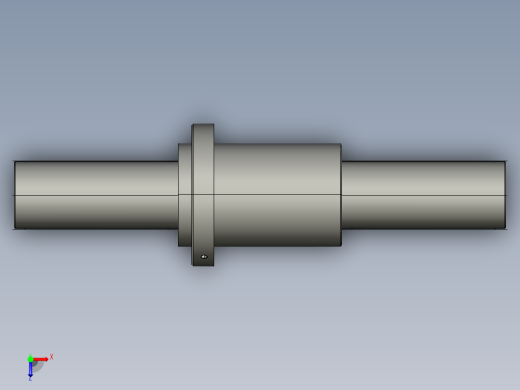 JF10040-4滚珠丝杆3D模型俯视缩略图