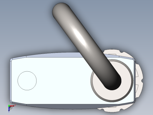 密码挂锁3D图纸 Solidworks设计俯视缩略图