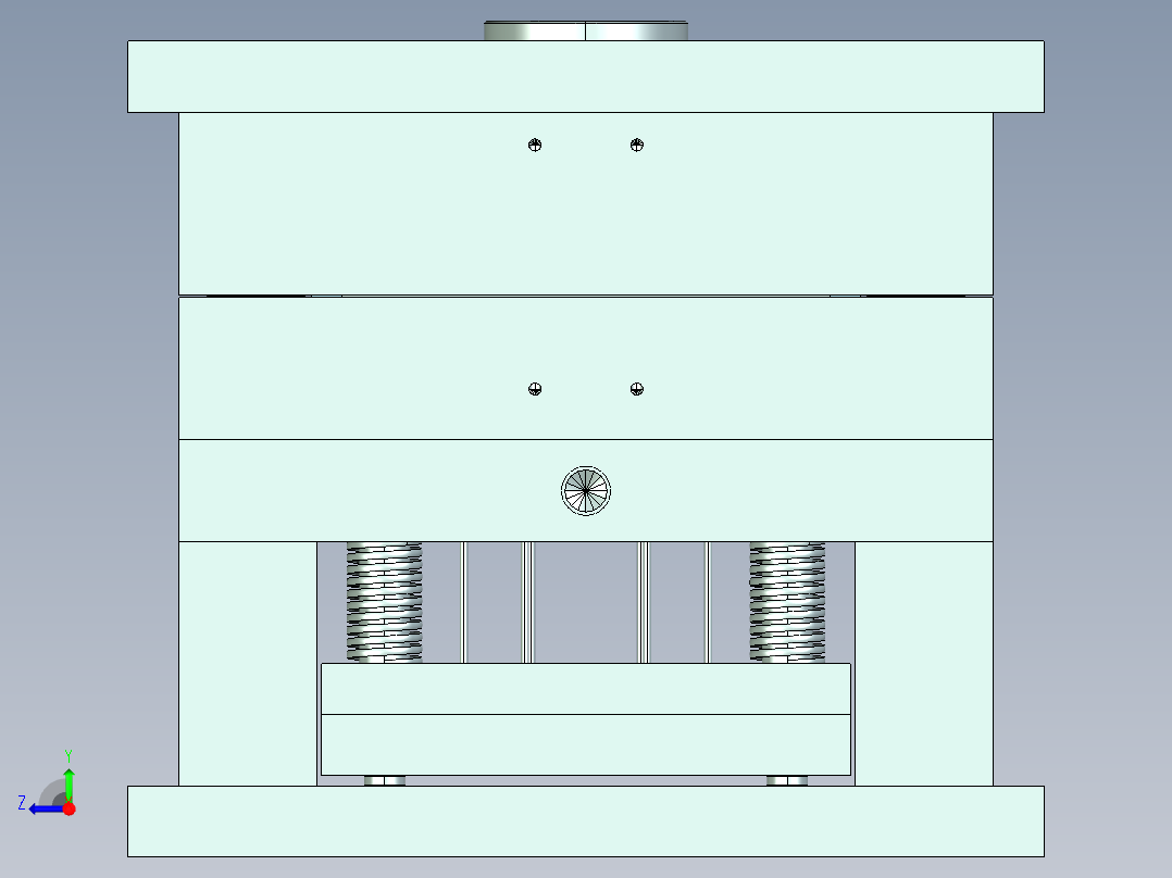 肥皂盒底壳的注塑模具设计NX三维及14张CAD图右视图