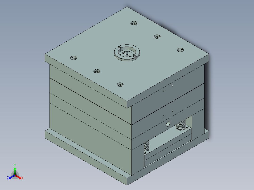 肥皂盒底壳的注塑模具设计NX三维及14张CAD图正等轴测图
