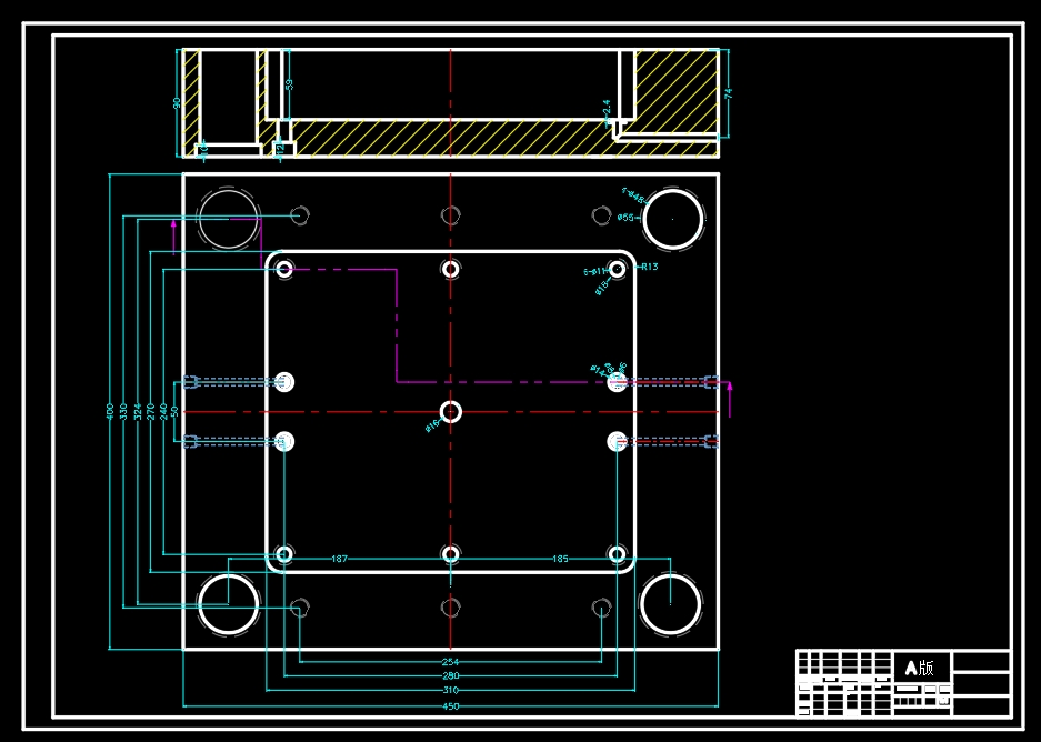 肥皂盒底壳的注塑模具设计NX三维及14张CAD图