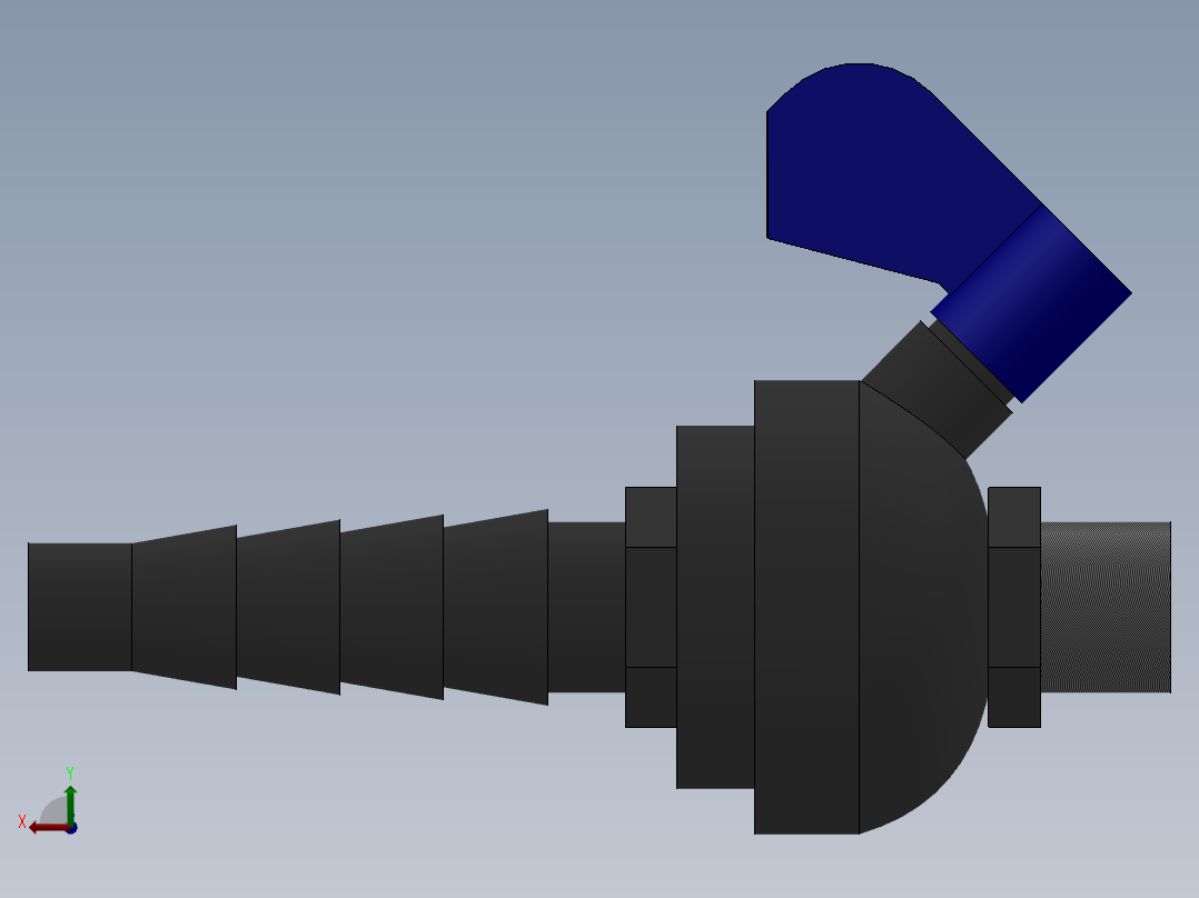 取样阀DN8后视图