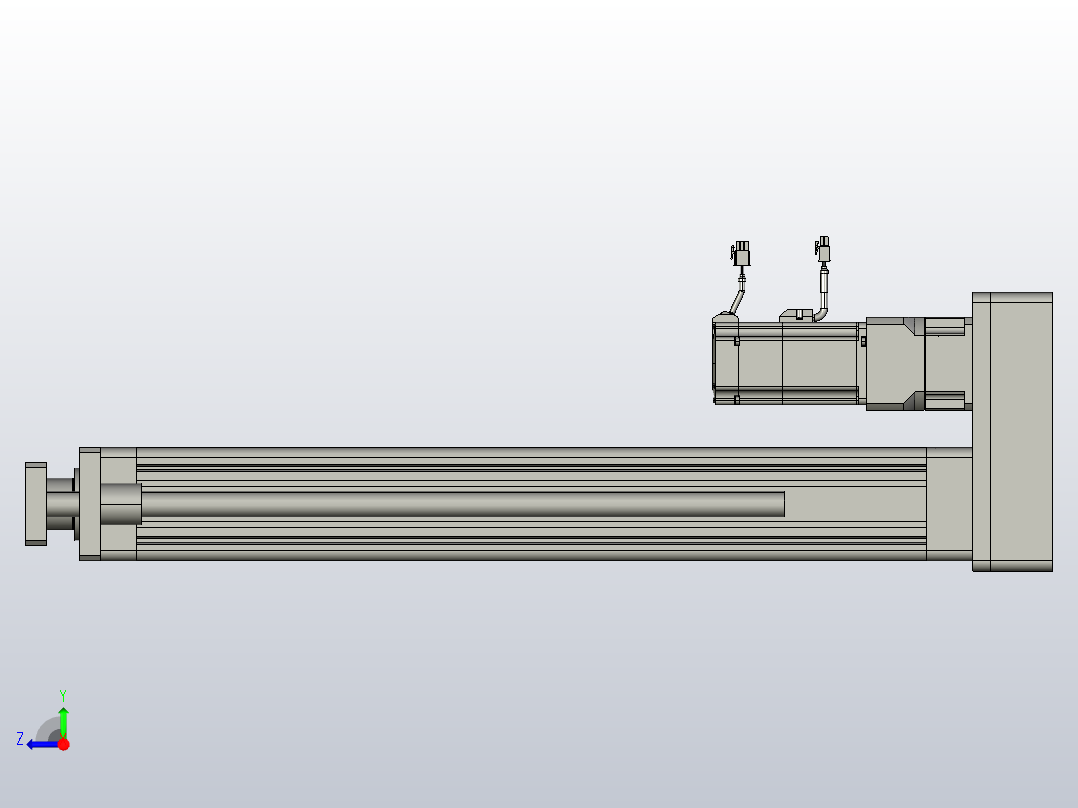 轻载电动缸TPA-ESR100-3210C-L600-MR-QDX-W-P75-JX-C3右视图