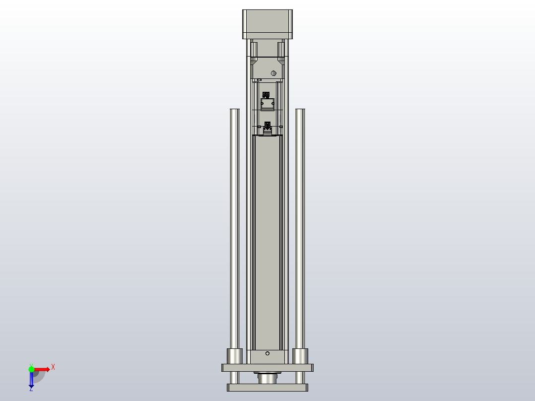 轻载电动缸TPA-ESR100-3210C-L600-MR-QDX-W-P75-JX-C3俯视图