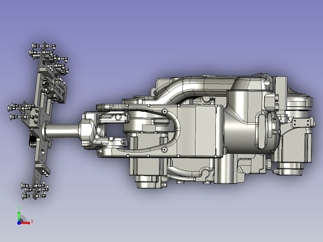 真空吸盘的机械手装置前视图