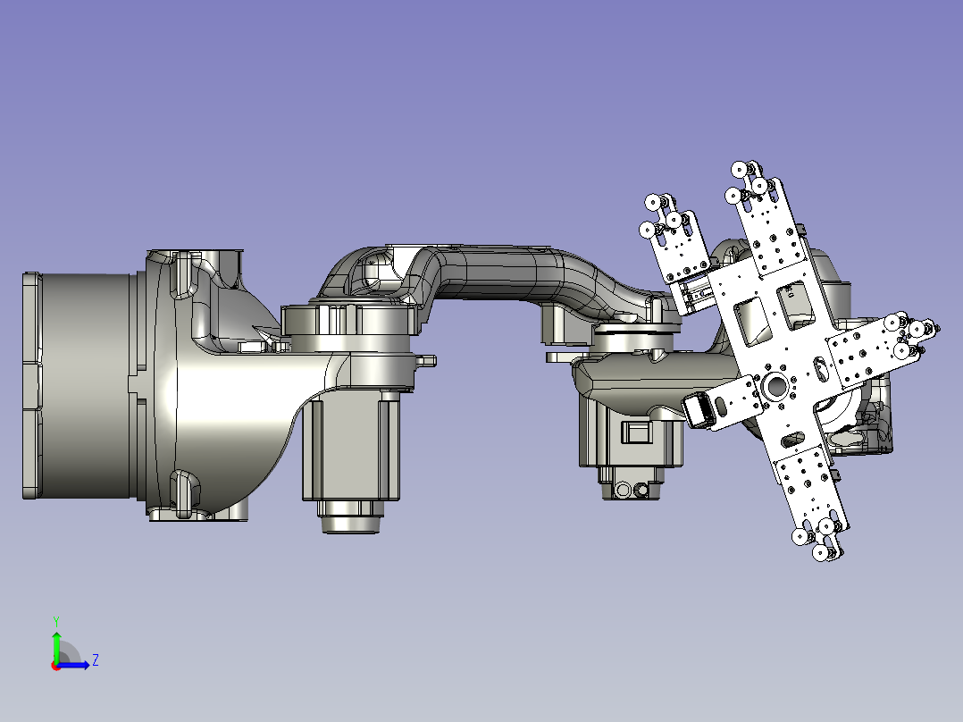 真空吸盘的机械手装置左视图
