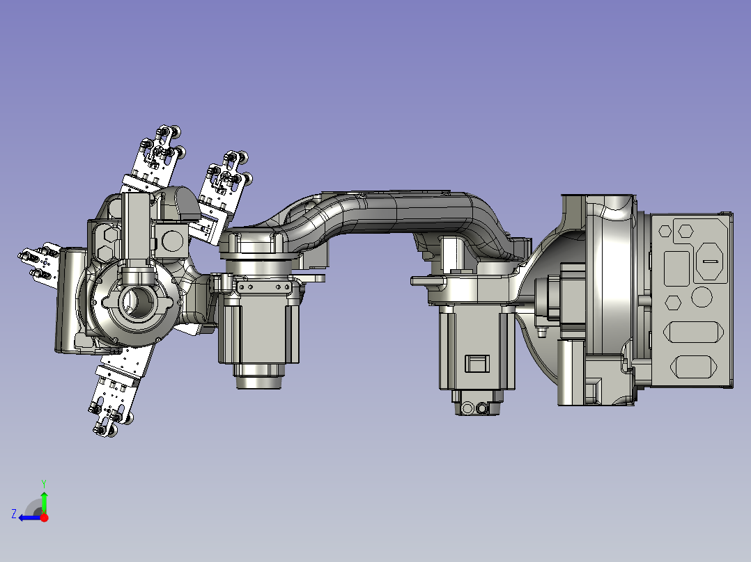 真空吸盘的机械手装置右视图