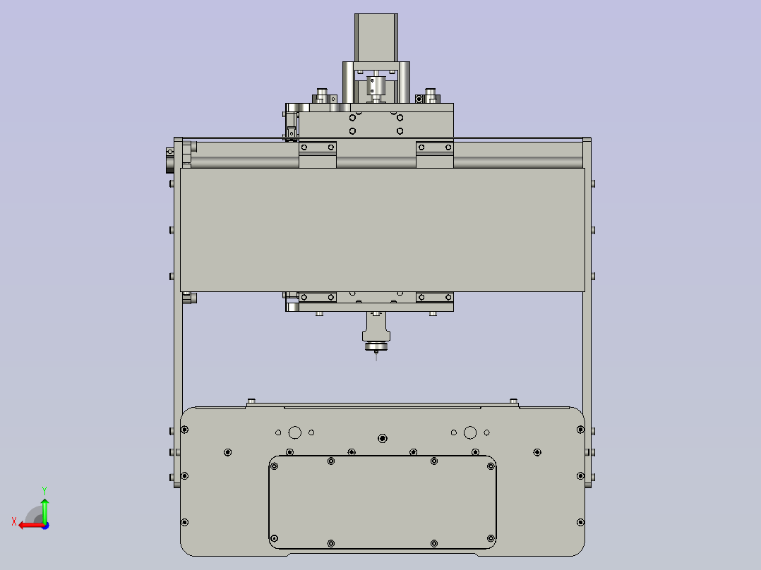 一体式数控点胶机结构后视图