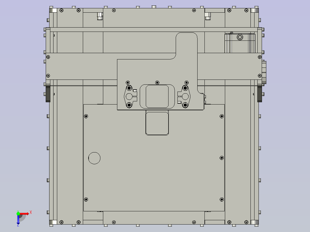 一体式数控点胶机结构俯视图