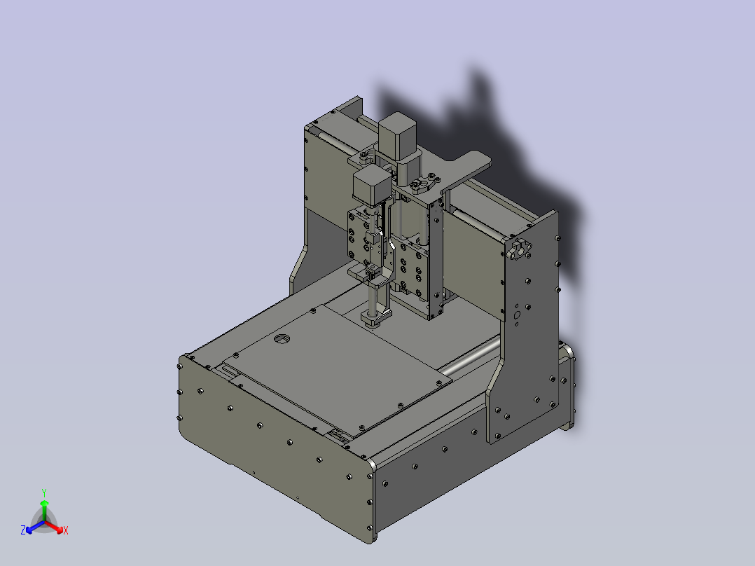 一体式数控点胶机结构正等轴测图