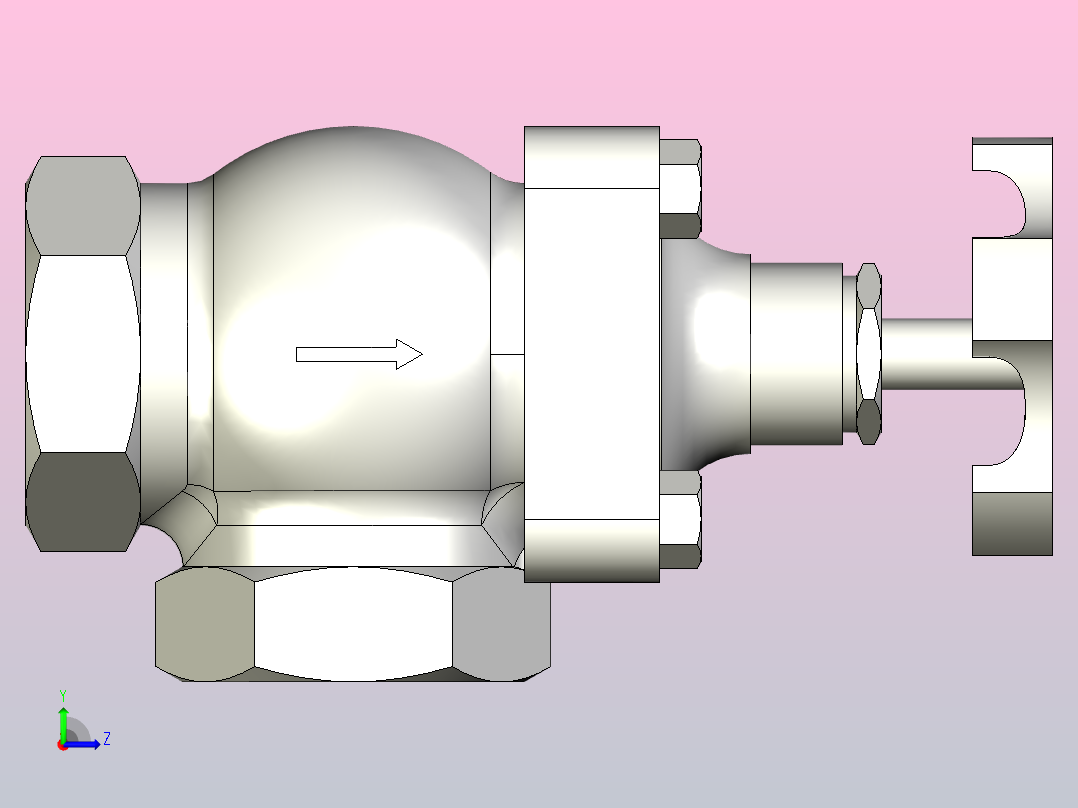 2英寸角阀左视图