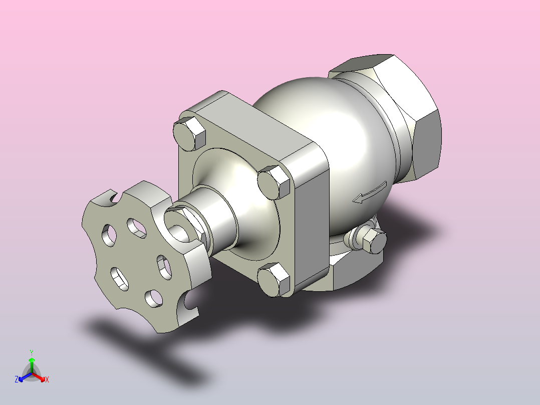 2英寸角阀正等轴测图