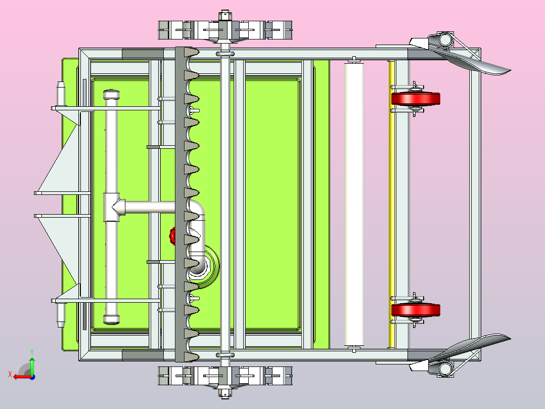 灌水覆膜机3D图纸后视图