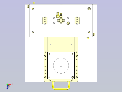 一款工件气密性确认夹具3D模型俯视缩略图